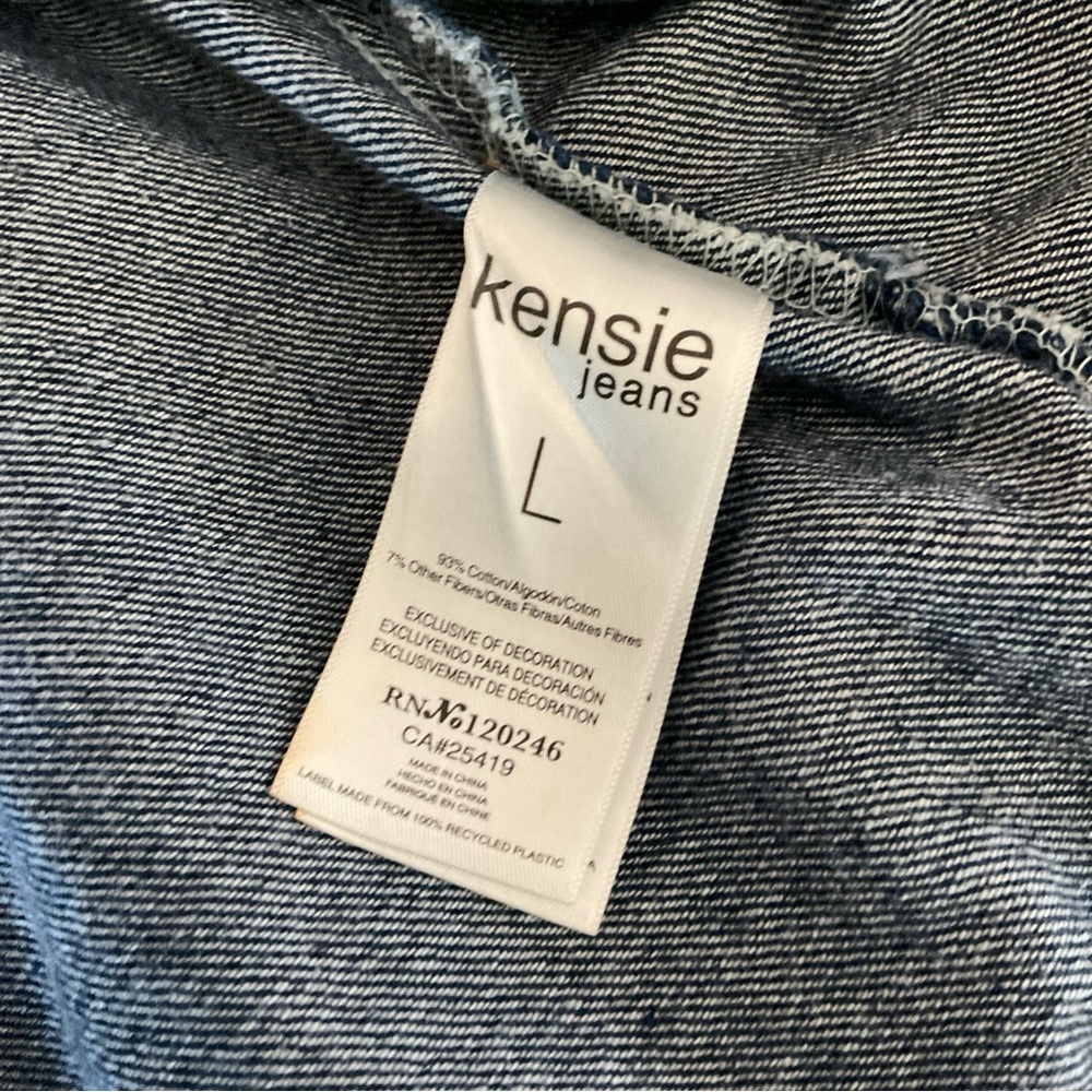 Kensie Blue Jacket Size Large Vintage Look  new - Picture 8 of 9
